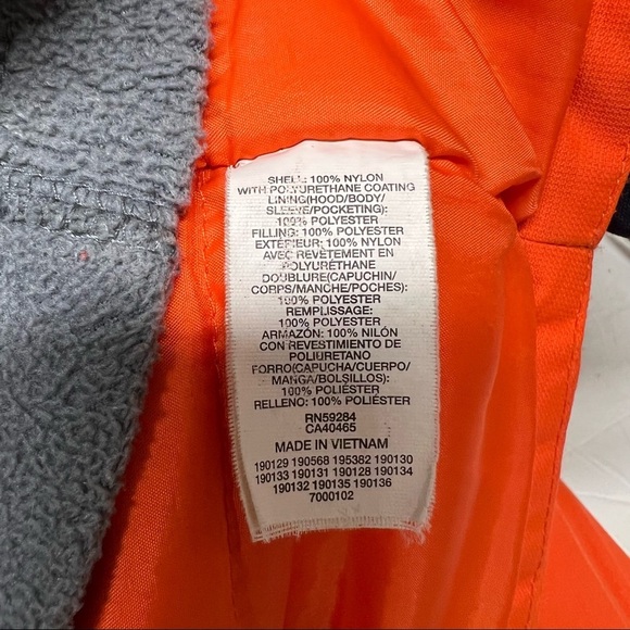 The Children’s Place Tangerine / Gray Winter Ski Coat - Picture 6 of 6